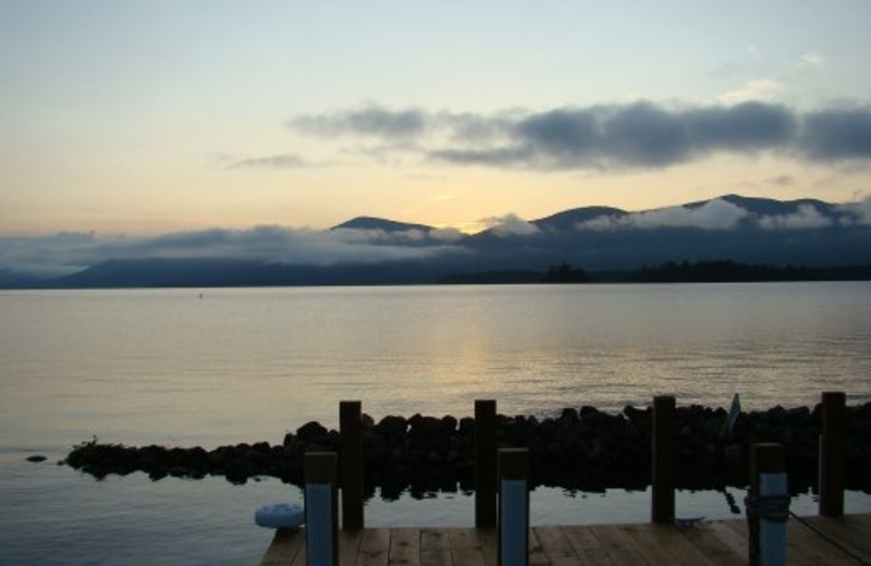 Beautiful Lake George at Diamond Cove Cottages.