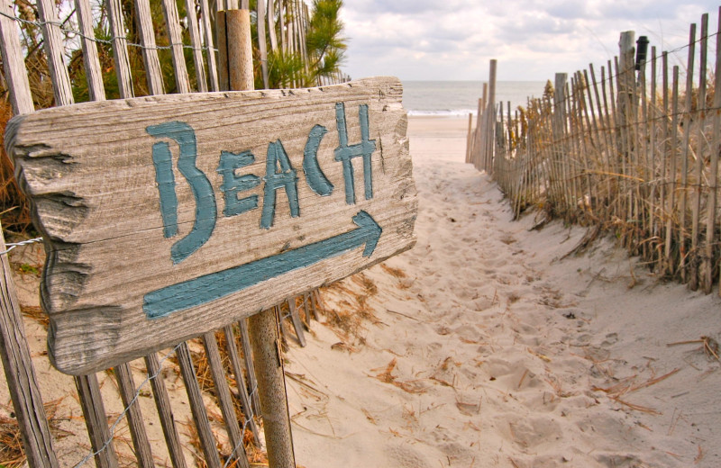 Beach at Sea Hawk Motel.