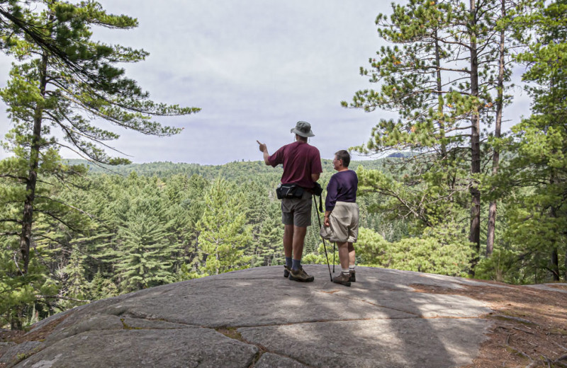 Hiking at Killarney Lodge in Algonquin Park.