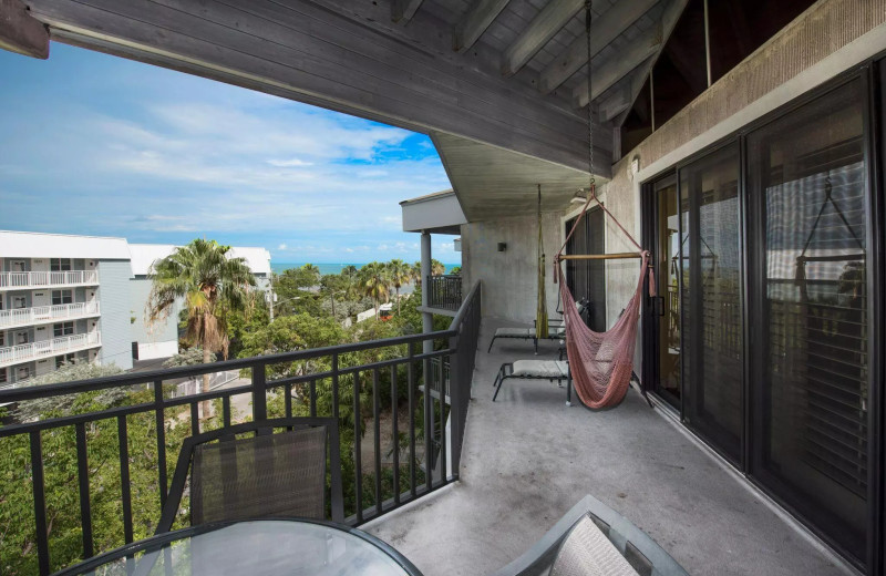 Rental balcony at 1800 Atlantic, All Florida Keys Property Management.