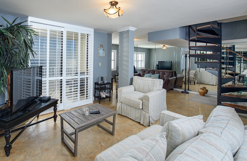 Rental living room at Coastal Properties.