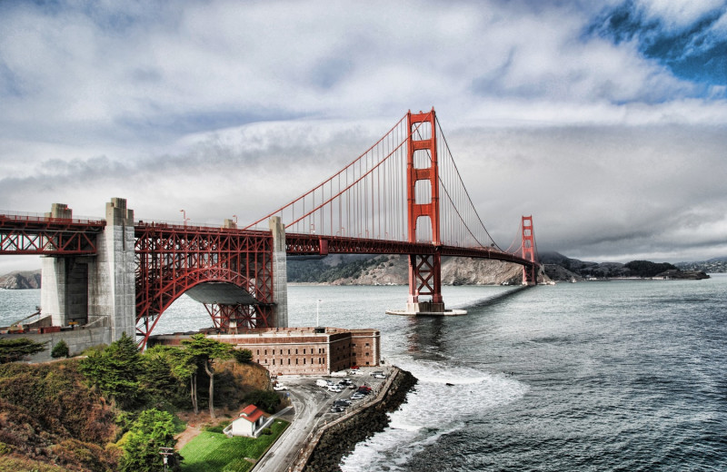 Golden Gate Bridge near Cupertino Hotel.