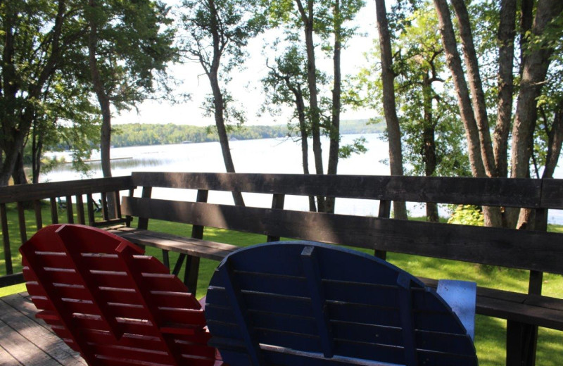 Cabin deck at Tally Ho Inn.