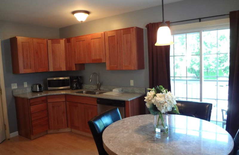 Guest kitchen at Sea Rose Suites.