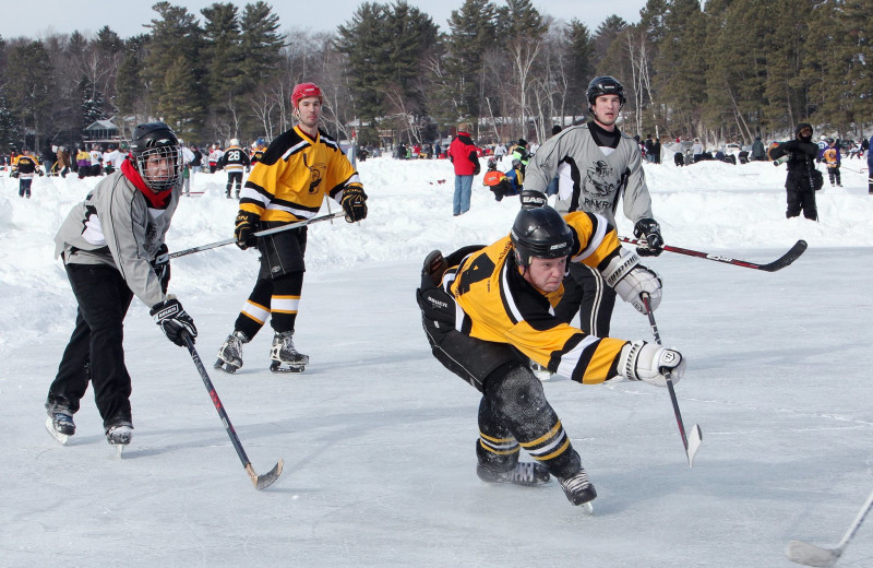 Ice hockey at Wild Eagle Lodge.