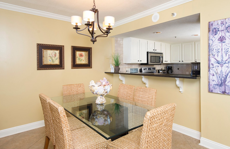 Rental kitchen at Coastal Properties.