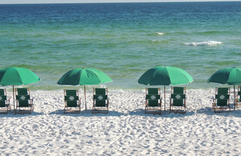 Beach at The Islander in Destin.