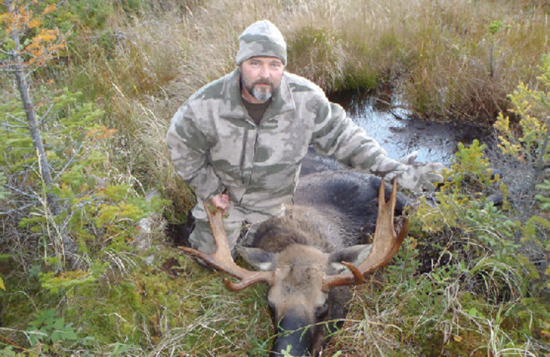 Moose hunting at Sandy Lake Lodge.