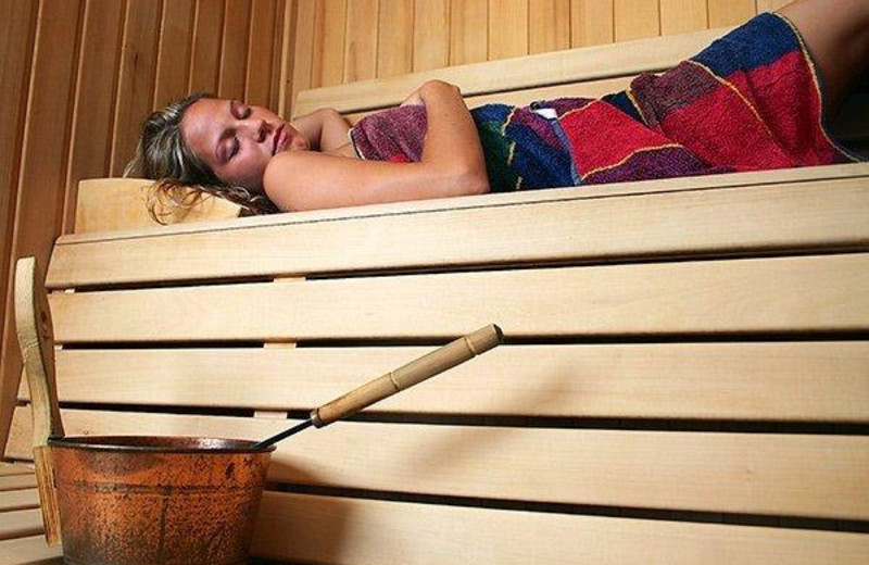 Sauna at Edgewater Resort.