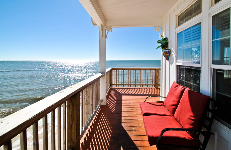 Rental balcony at Dauphin Island Beach Rentals, LLC.