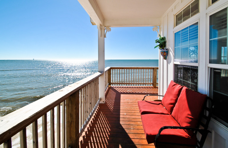 Rental balcony at Dauphin Island Beach Rentals, LLC.