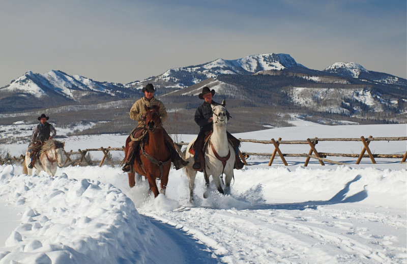 Horseback riding at The Home Ranch.