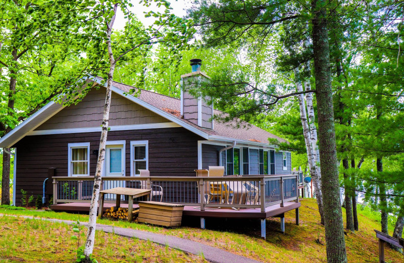 Cabin exterior view of Lost Lake Lodge.