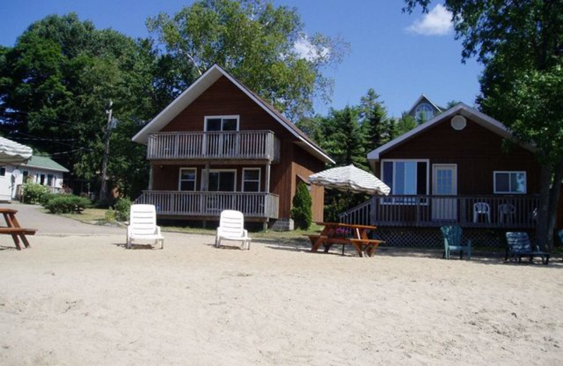 Cabin exterior at Pleasant Cove Resort.