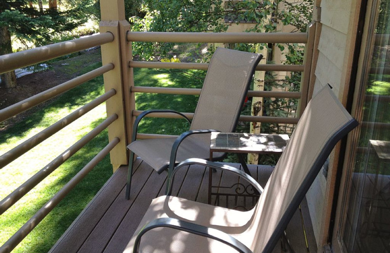 Rental balcony at Wildwood Suites.