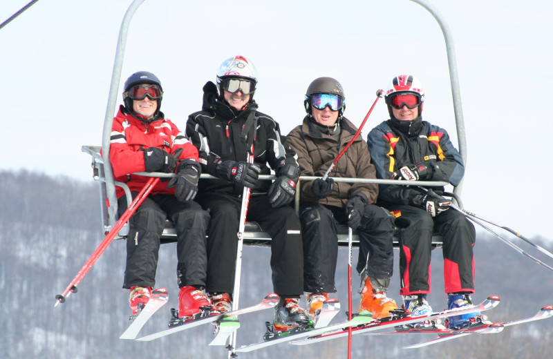 Skiing at Sir Sam's Inn & Spa.