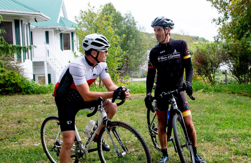 Biking at Elmhirst's Resort.