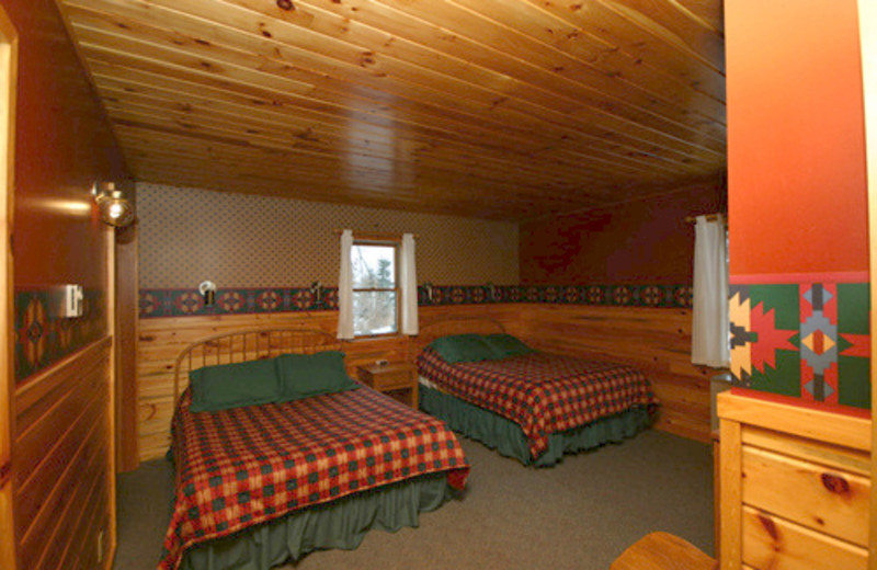 Guest room at Gunflint Lodge.