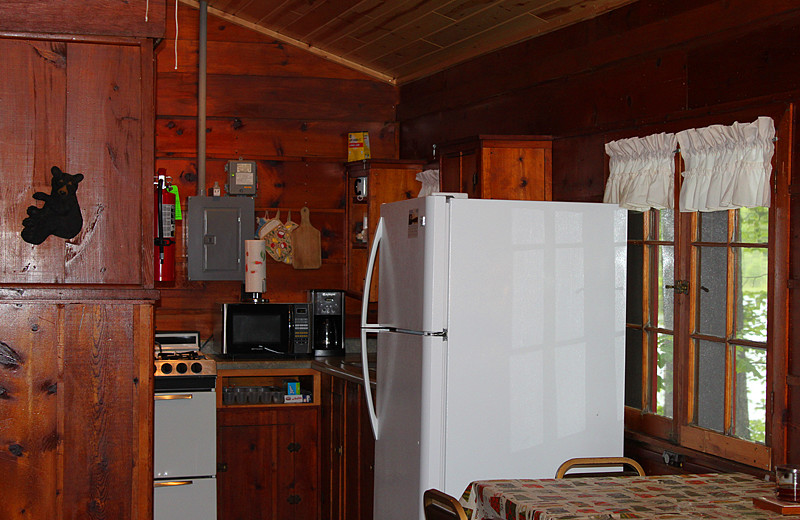 Cabin interior at Timber Bay Resort.