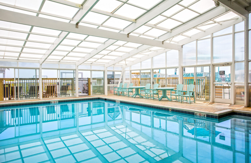 Indoor pool at Ramada Plaza Nags Head Oceanfront.