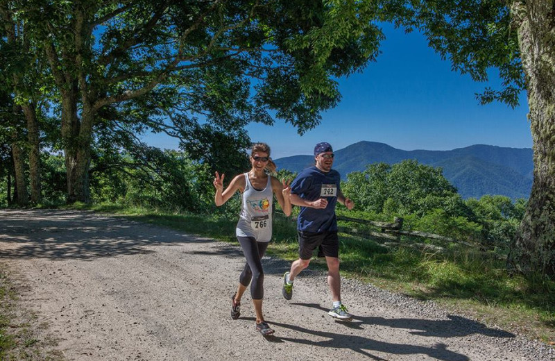 Jogging at Cataloochee Ranch.