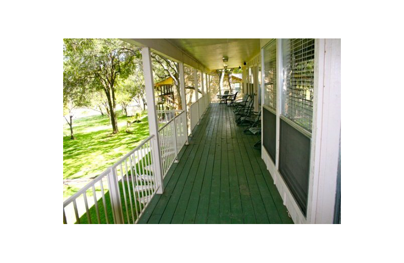 Rental porch at Oak House On Lake LBJ.