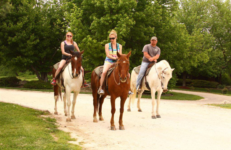 Horseback riding at Harpole's Heartland Lodge.