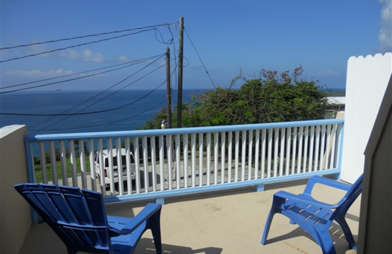 Rental balcony at Paradise Cove Resort.