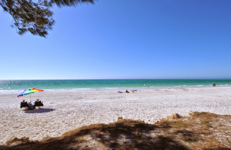 The beach at Anna Maria Vacations.