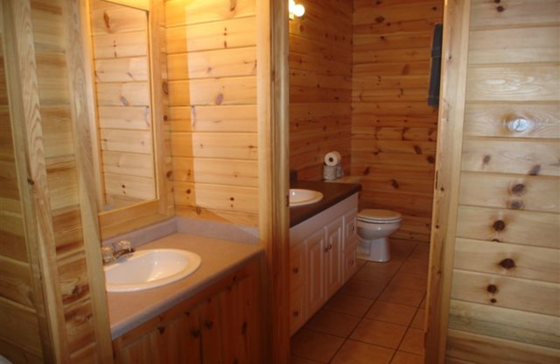 Cabin Bathroom at Ice Cracking Lodge & Resort 