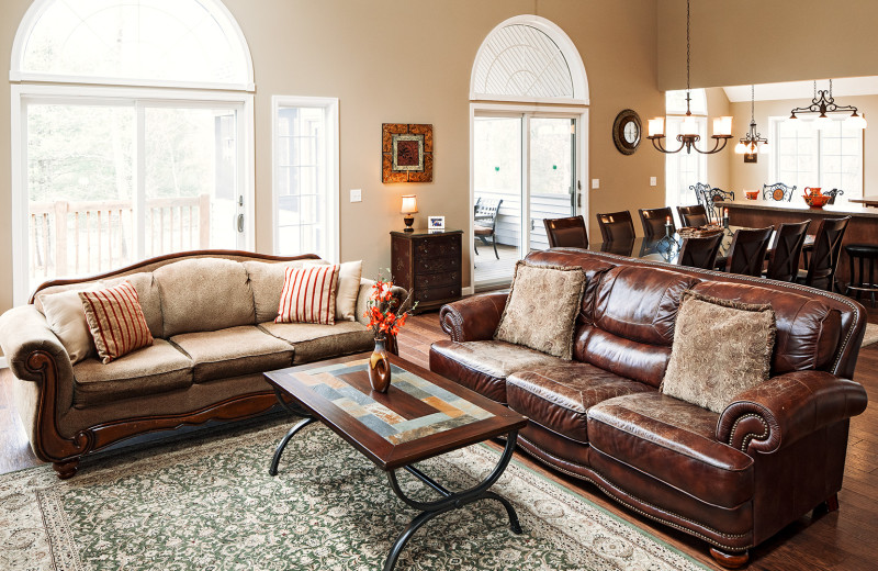 Living room at Woodloch Lake Estates and Southwoods Vacation Homes.