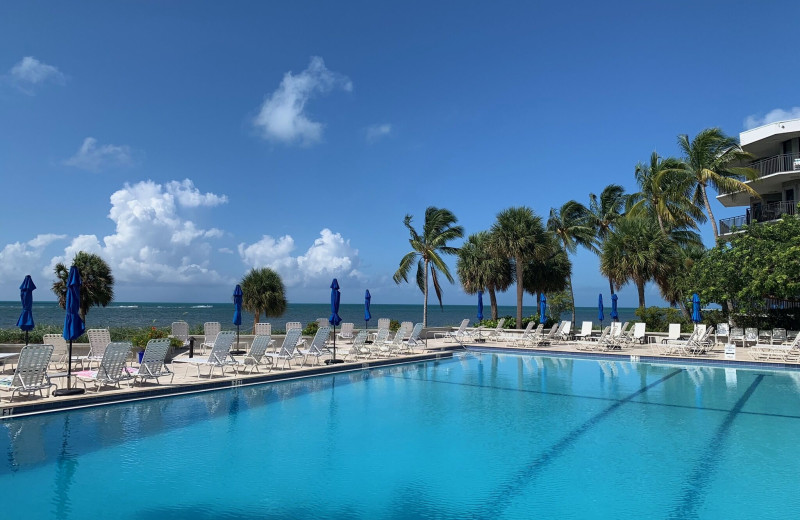 Rental outdoor pool at 1800 Atlantic, All Florida Keys Property Management.