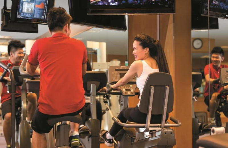 Fitness room at Hotel Jen Shenyang.