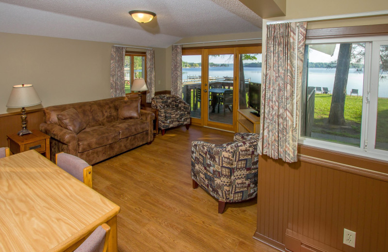 Guest room at Cragun's Resort and Hotel on Gull Lake.