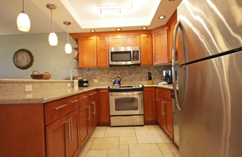 Vacation rental kitchen at Kamaole Sands.