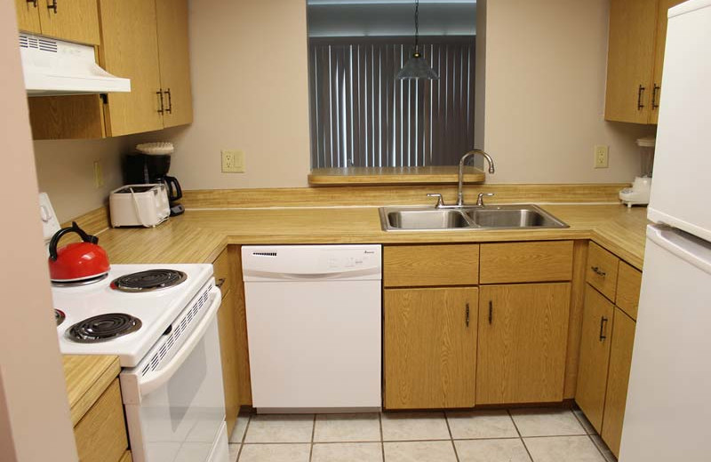 Guest kitchen at Gulfview Manor Resort.