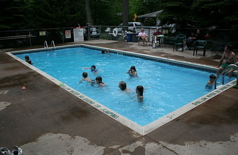 Outdoor pool at Hemlock Campground & Cottages.