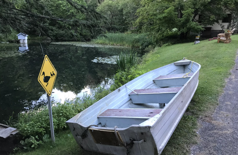 Boat at The Baldwins Resort.