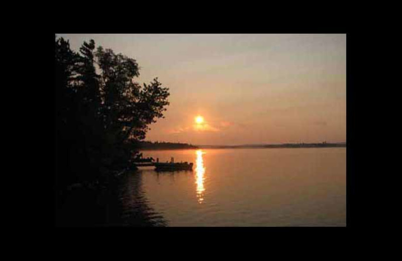 Sunset at Red Pine Wilderness Lodge.