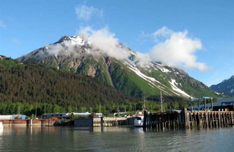 Mountain view at Gone Fishin' Lodge.