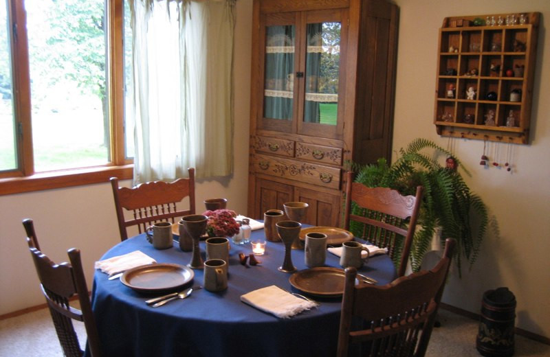 Dining at Triple L Farm Bed & Breakfast.