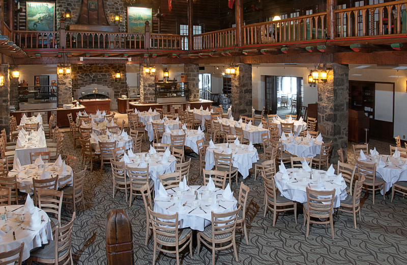 Dining at Fairmont Le Chateau Montebello.