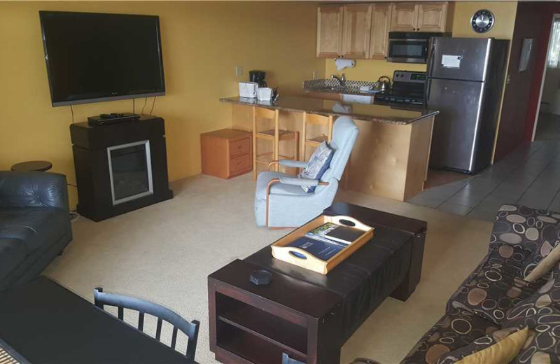 Rental living room at Gearhart by the Sea.