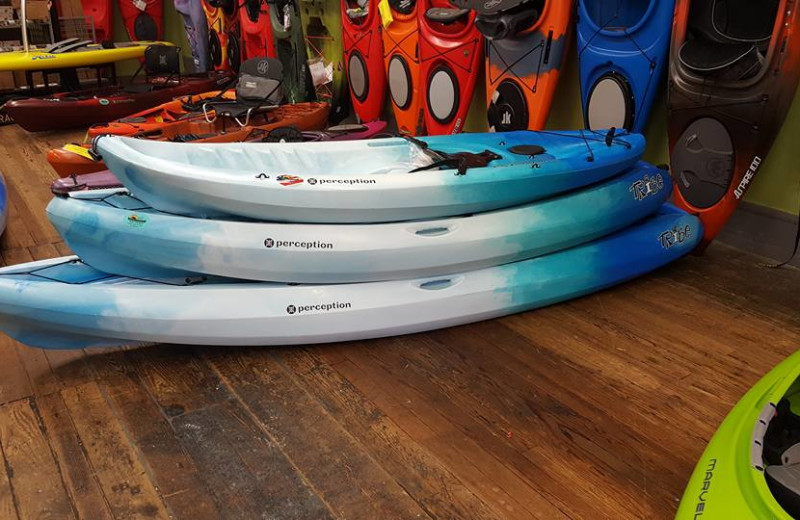 Kayaks at Lemley's Cedar Rock Inn.