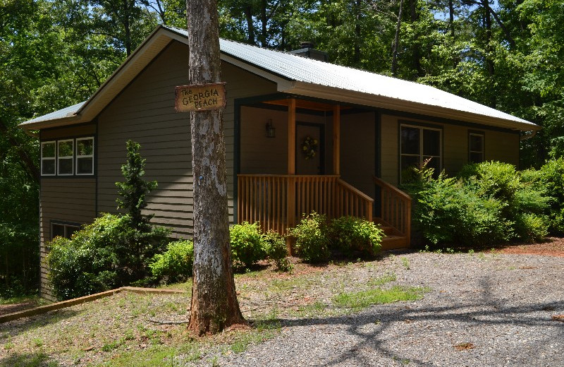 Cabin exterior at Sautee Resorts.