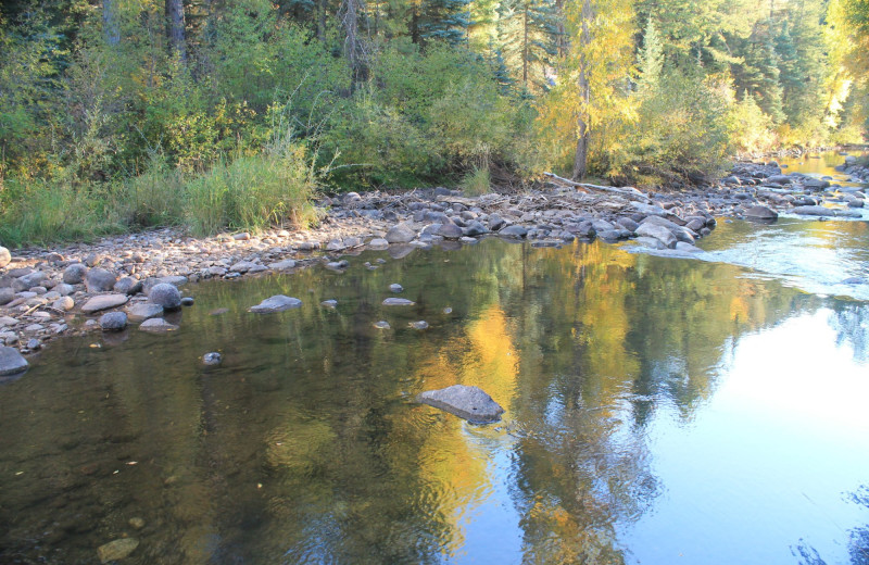 River at O-Bar-O Cabins.