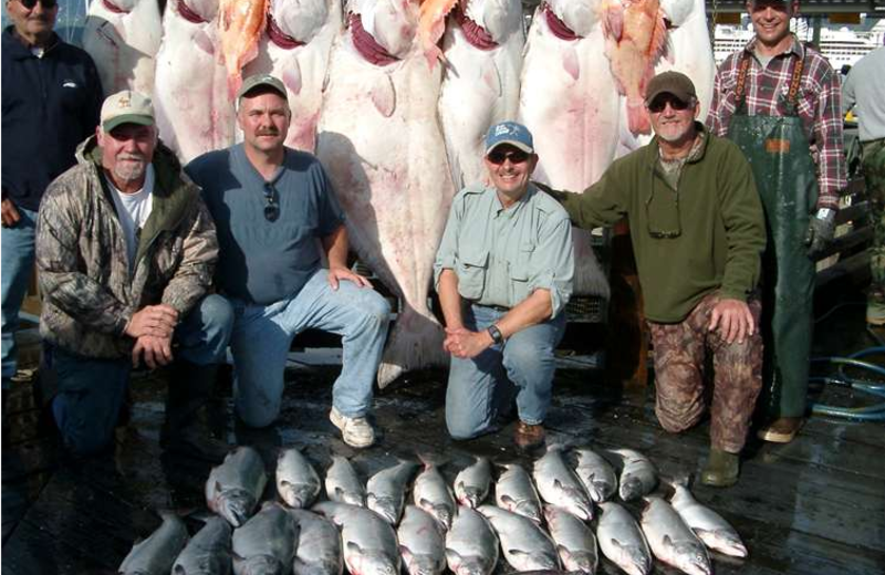 Halibut fishing at Gone Fishin' Lodge.