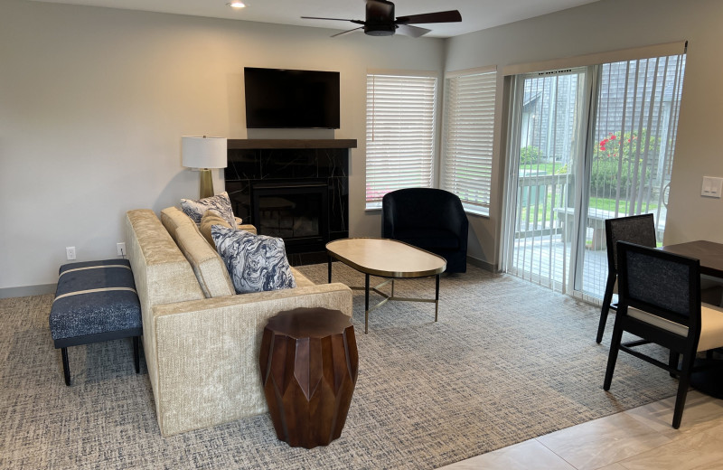 Guest room at Lighthouse Oceanfront Resort.