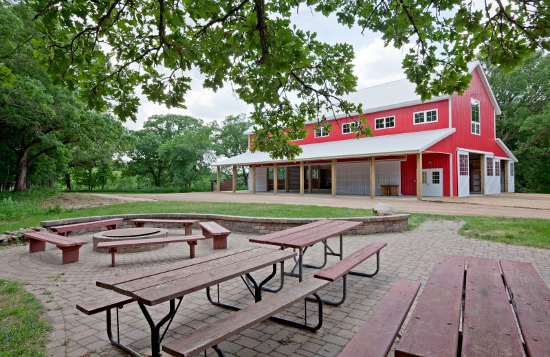 Picnic area at Spicer Green Lake Resort.