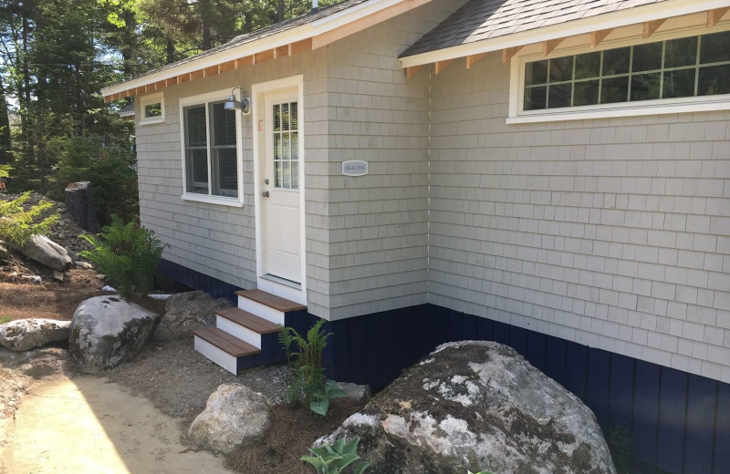 Cabin exterior at Linekin Bay Resort.